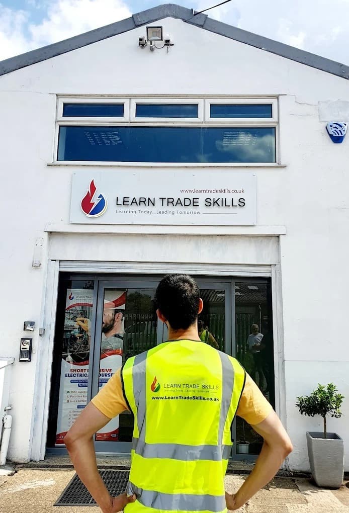 Student arriving at Learn Trade Skills training centre in Cheshunt
