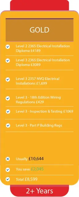 gold card electrical course package