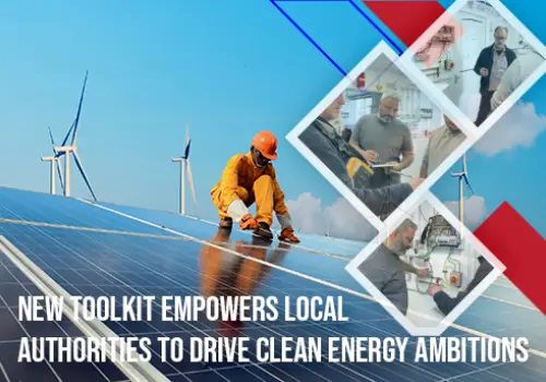 banner for A new toolkit, “Navigating the Net Zero Energy Transition”, has been launched to help local authorities accelerate their clean energy ambitions.